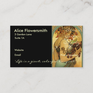 Alphonse Mucha Painting Business Card