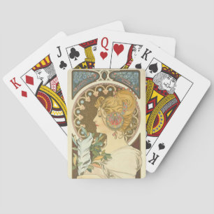 Alphonse Mucha Painting Poker Cards