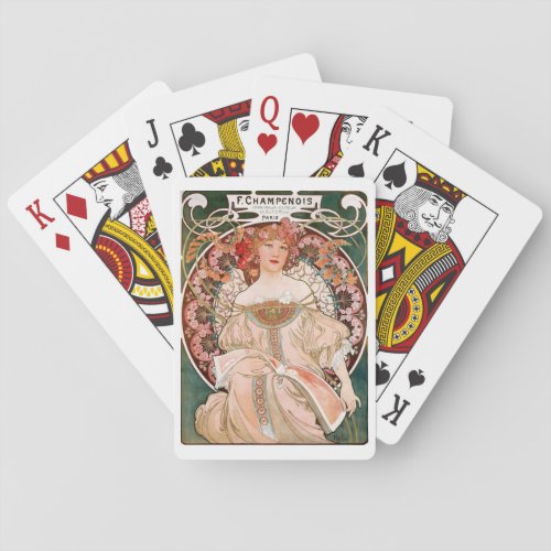 Alphonse Mucha Painting Poker Cards