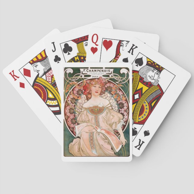 Alphonse Mucha Painting Poker Cards (Back)
