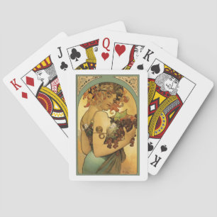 Alphonse Mucha Painting Poker Cards