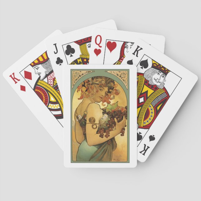 Alphonse Mucha Painting Poker Cards (Back)