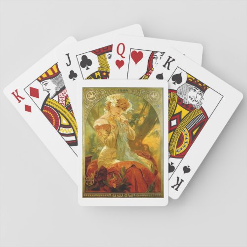 Alphonse Mucha Painting Poker Cards