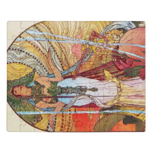 Alphonse Mucha Peacock art Jigsaw Puzzle