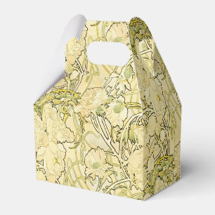 Alphonse Mucha Peonies Art Nouveau Floral Pattern Favor Boxes