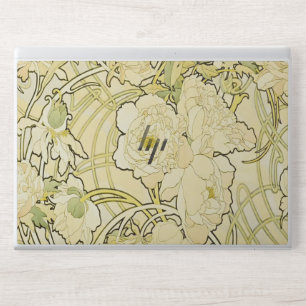 Alphonse Mucha Peonies Art Nouveau Floral Pattern HP Laptop Skin