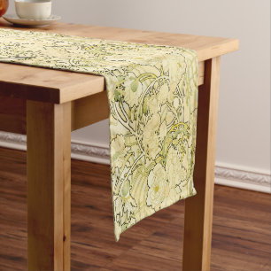 Alphonse Mucha Peonies Art Nouveau Floral Pattern Long Table Runner