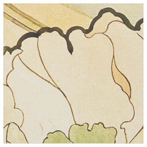 Alphonse Mucha - Peonies Fabric