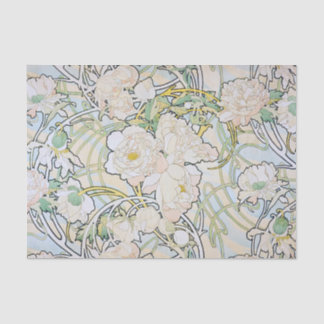 Alphonse Mucha Peonies Tissue Paper