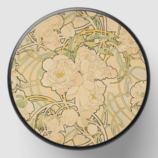 Alphonse Mucha Peonies Vintage 1897 Mini Candle Favors