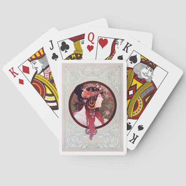 Alphonse Mucha Poker Cards (Back)