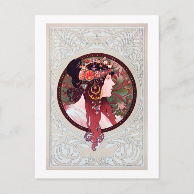 Alphonse Mucha Postcard (Front)