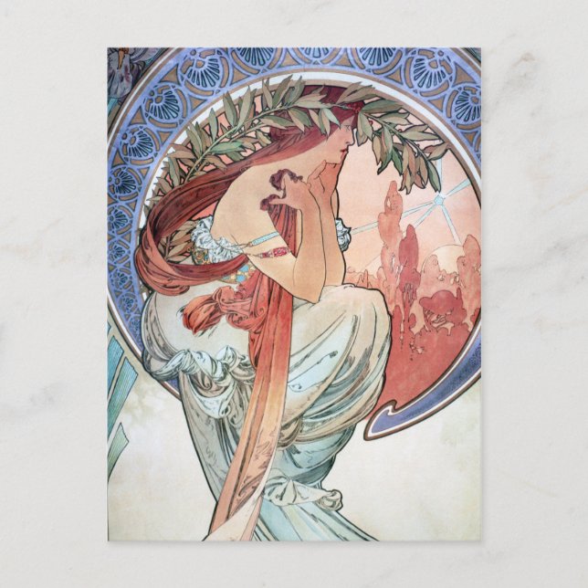 Alphonse Mucha Postcard (Front)