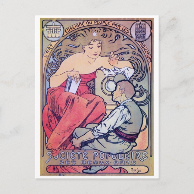 Alphonse Mucha Postcard (Front)