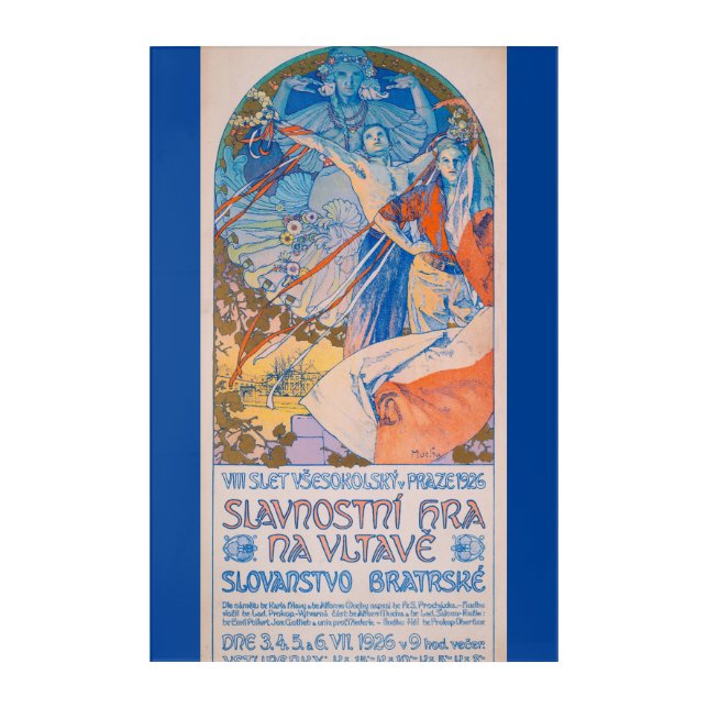 Alphonse Mucha Poster for Sokol Festival (1926) Acrylic Print (Front)