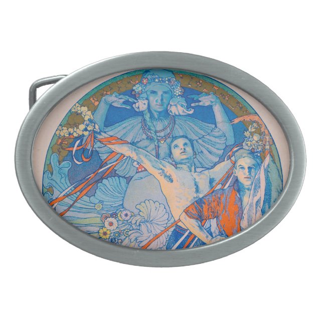 Alphonse Mucha Poster for Sokol Festival (1926) Belt Buckle (Front)