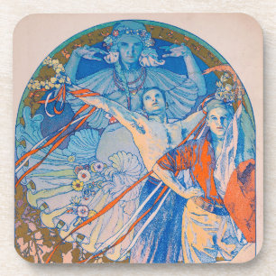 Alphonse Mucha Poster for Sokol Festival (1926) Beverage Coaster