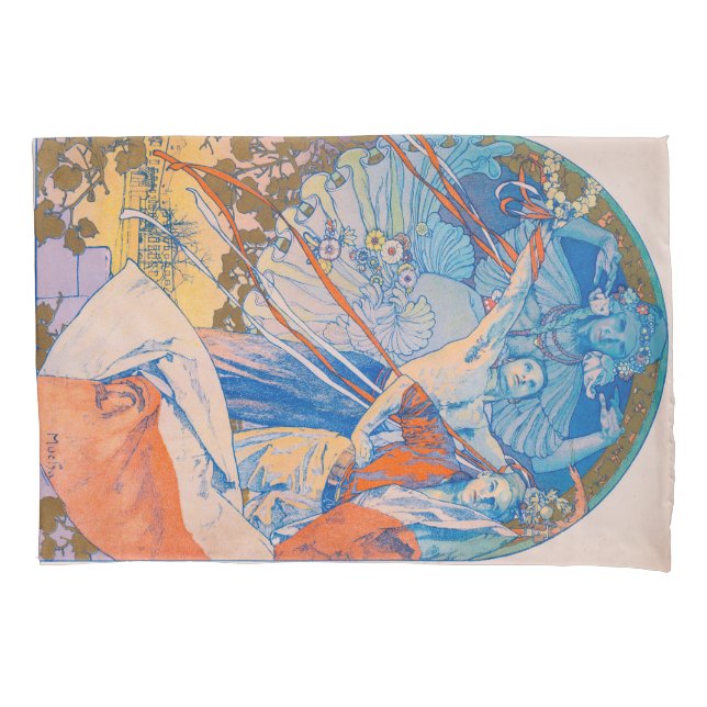Alphonse Mucha Poster for Sokol Festival (1926) Pillow Case (Front-Left)