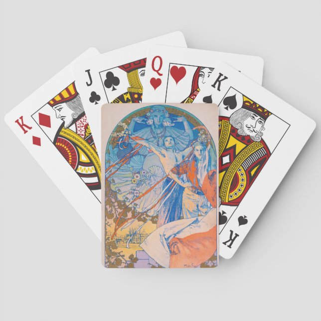 Alphonse Mucha Poster for Sokol Festival (1926) Poker Cards (Back)