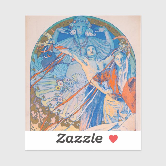 Alphonse Mucha Poster for Sokol Festival (1926) Sticker (Sheet)