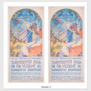 Alphonse Mucha Poster for Sokol Festival (1926) Sticker