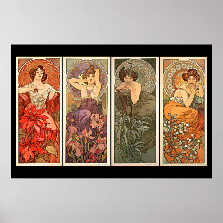 alphonse mucha precious stones