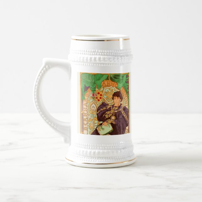 Alphonse Mucha Prince and Dragon Beer Stein (Left)
