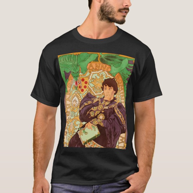 Alphonse Mucha Prince and Dragon T-Shirt (Front)