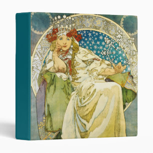 Alphonse Mucha Princess Hyacinth Art Nouveau Binder