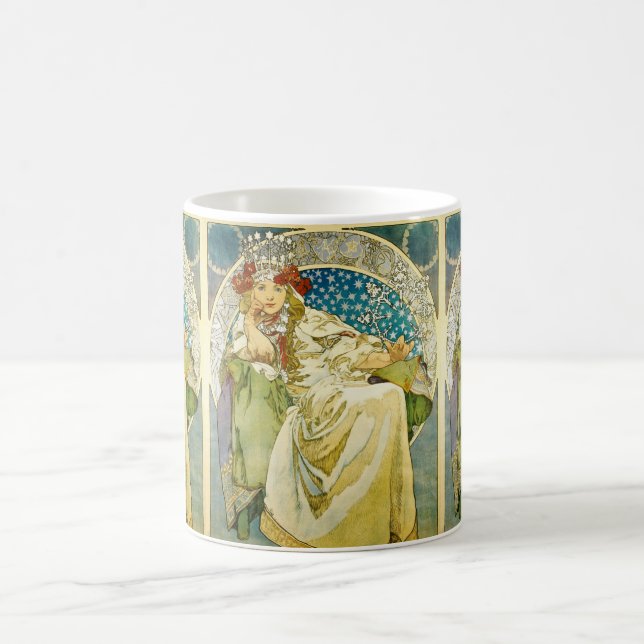 Alphonse Mucha Princess Hyacinth Art Nouveau Coffee Mug (Center)