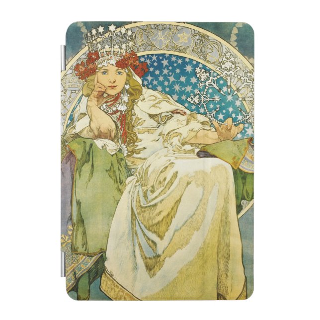 Alphonse Mucha Princess Hyacinth Art Nouveau iPad Mini Cover (Front)