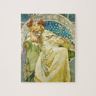 Alphonse Mucha Princess Hyacinth Art Nouveau Jigsaw Puzzle