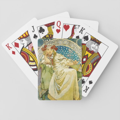 Alphonse Mucha Princess Hyacinth Art Nouveau Playing Cards