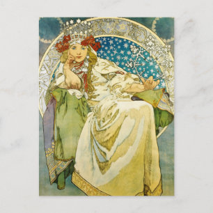 Alphonse Mucha Princess Hyacinth Art Nouveau Postcard
