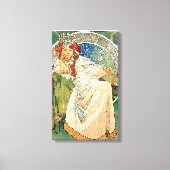 Alphonse Mucha Princess Hyacinth Canvas Poster Print (Front)