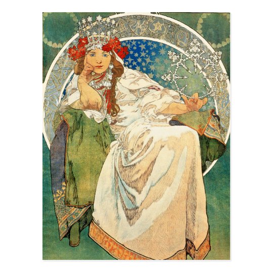 Alphonse Mucha Princess Hyacinth Postcard | Zazzle.com