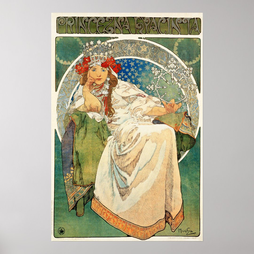 Alphonse Mucha Princess Hyacinth Poster | Zazzle