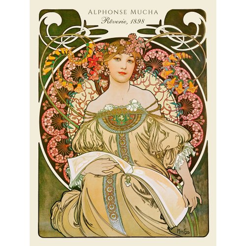 Alphonse Mucha Rverie Daydream CC0879 Art Nouveau Poster