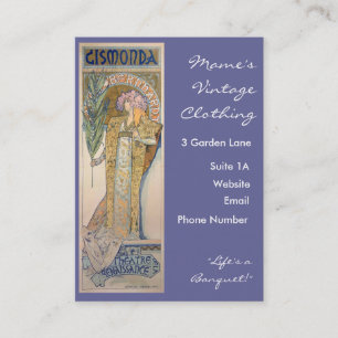 Alphonse Mucha - Sarah Bernhard Painting Business Card