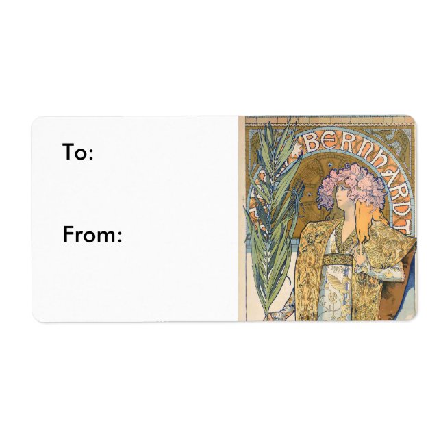 Alphonse Mucha - Sarah Bernhard Painting Label (Front)