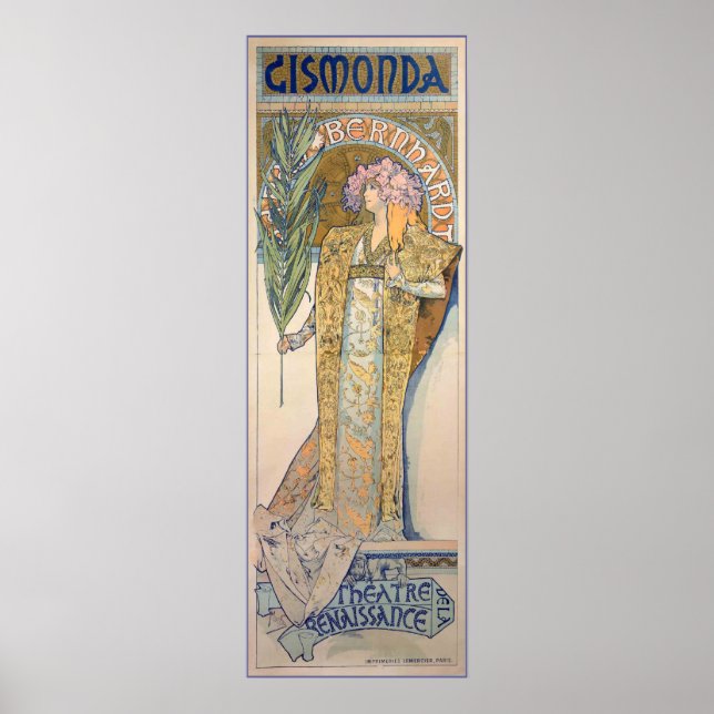 Alphonse Mucha - Sarah Bernhard Painting Poster (Front)