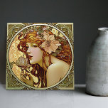 Alphonse Mucha Sarah Bernhardt Art Nouveau Ceramic Ceramic Tile<br><div class="desc">Welcome to CreaTile! Here you will find handmade tile designs that I have personally crafted and vintage ceramic and porcelain clay tiles, whether stained or natural. I love to design tile and ceramic products, hoping to give you a way to transform your home into something you enjoy visiting again and...</div>