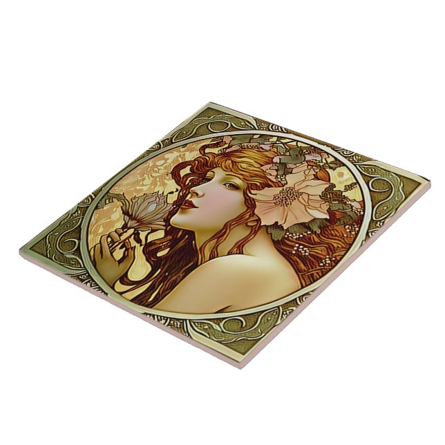 Alphonse Mucha Sarah Bernhardt Art Nouveau Ceramic Ceramic