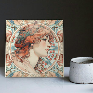 Alphonse Mucha Sarah Bernhardt Art Nouveau Ceramic Tile