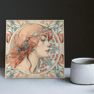 Alphonse Mucha Sarah Bernhardt Art Nouveau Ceramic Tile