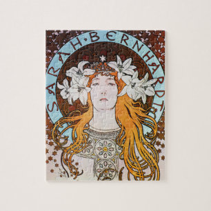 Alphonse Mucha Sarah Bernhardt Vintage Art Nouveau Jigsaw Puzzle