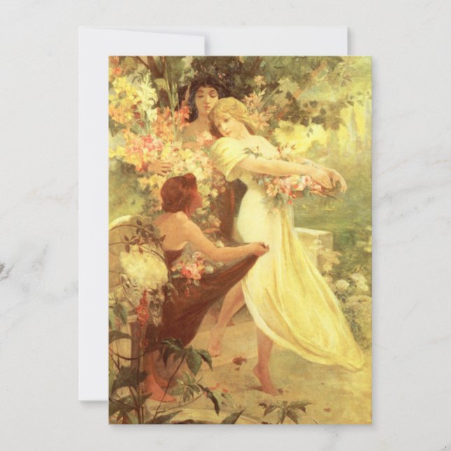 Alphonse Mucha Spirit of Spring Invitations (Front)