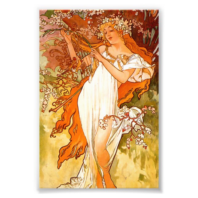 Alphonse Mucha Spring Photo Print (Front)