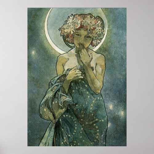 Alphonse Mucha Stunning Art Nouveau Woman 18 Poster