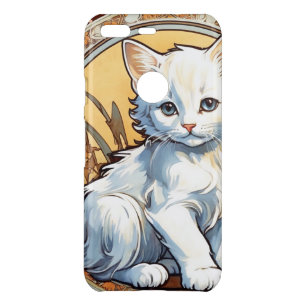Alphonse Mucha Style Cat Uncommon Google Pixel Case